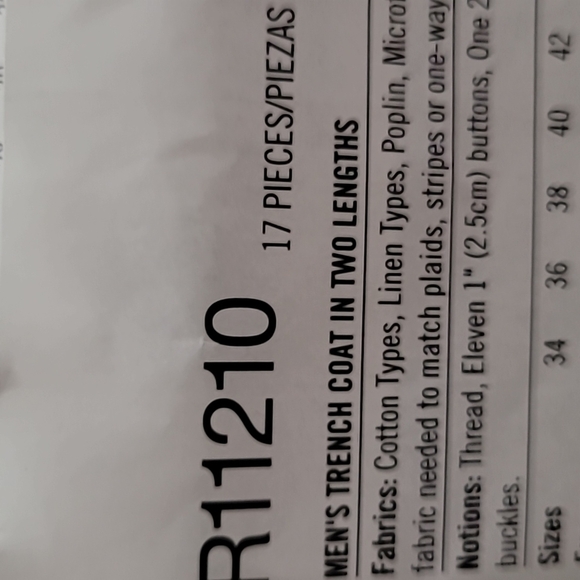 Simplicity Men's Trench Coat In Two Lengths Pattern - Picture 4 of 6